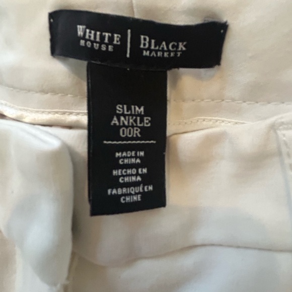 White House Black Market White Pants with Silver Accent - Picture 4 of 4